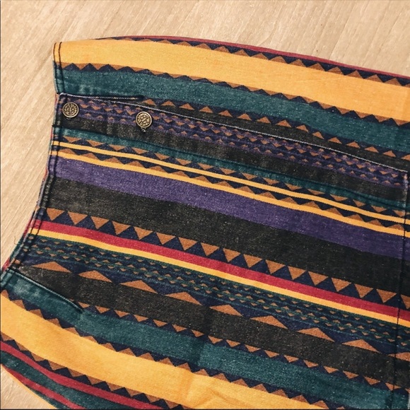 Vintage 90's Tribal denim skirt - Picture 4 of 5